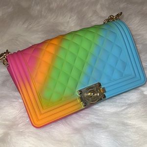Jelly Bag in Pink, Blue, Orange & Green💖